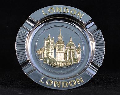 Landmarks metal ashtray